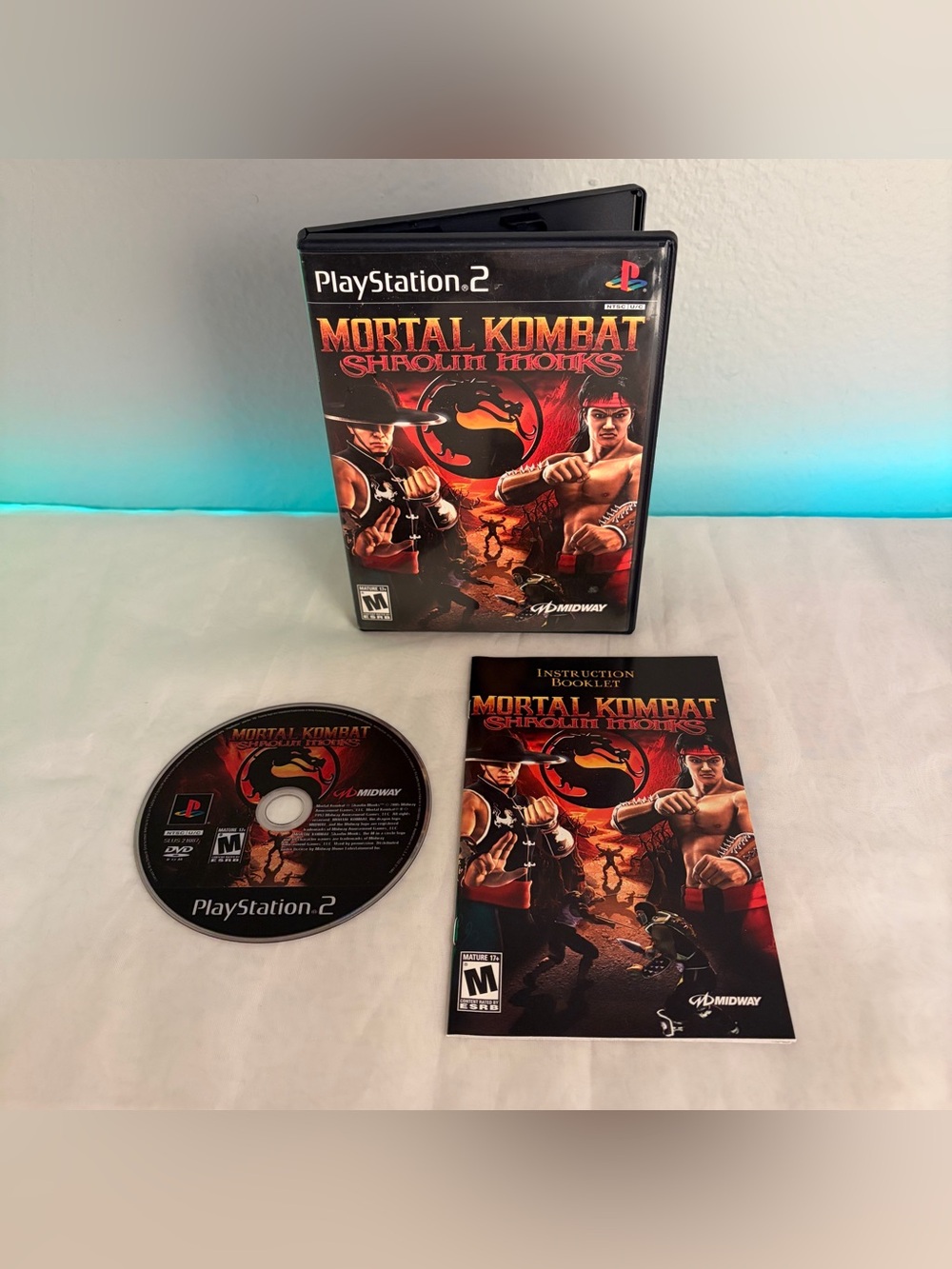 Midway Mortal Kombat: Shaolin Monks PS2 2005 Cib Complete Tested & Works